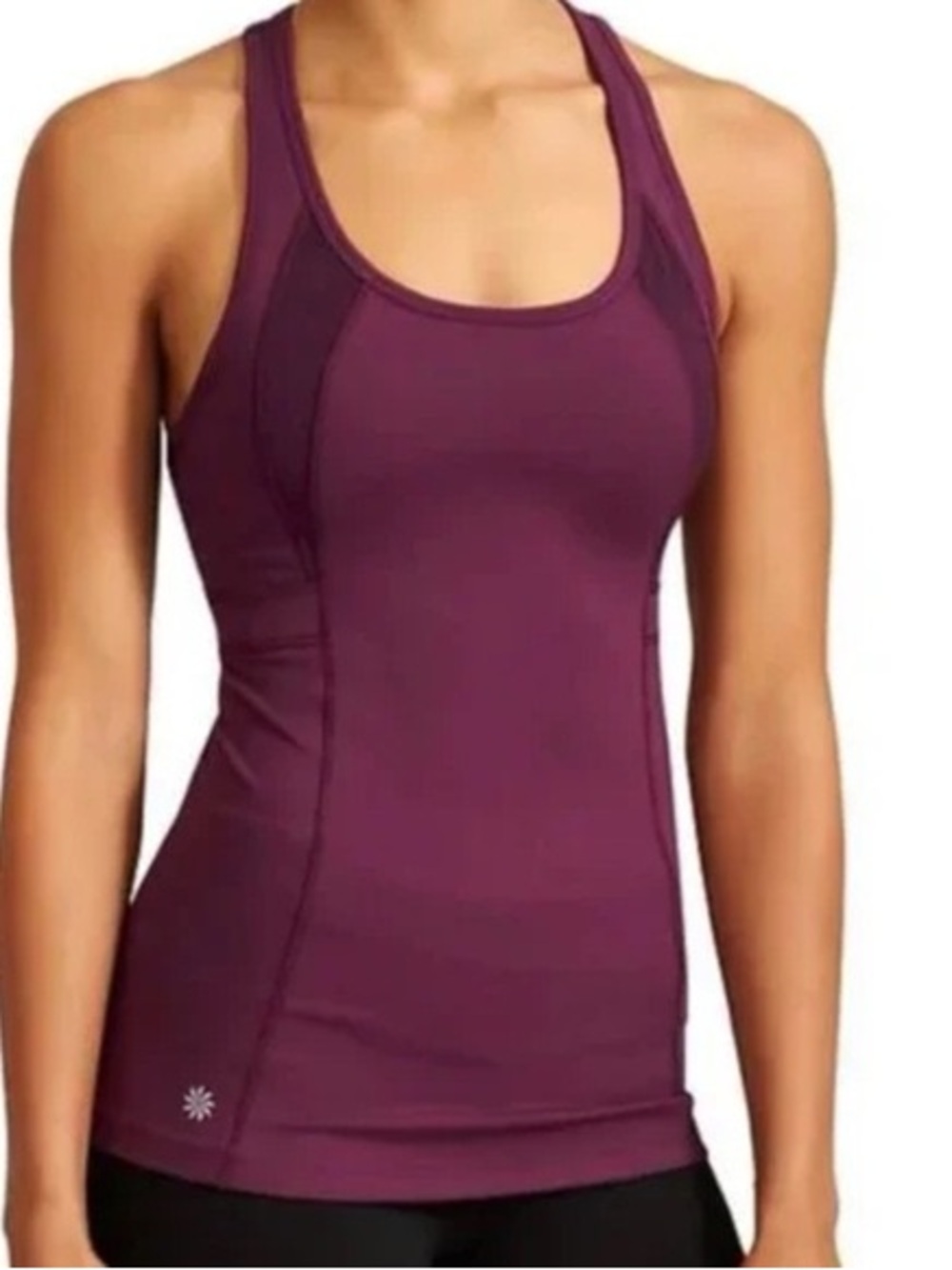 Athleta Activewear Plum Color  Sleeveless Tank Stunner T-Back Built-in Bra Med